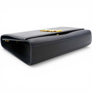 Black Leather Small Kate Shoulder Bag