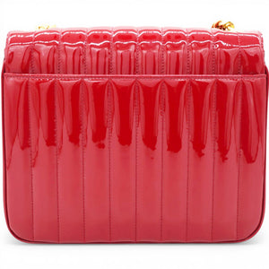 Lambskin Matelasse Monogram Vicky Chain Bag Rouge Eros