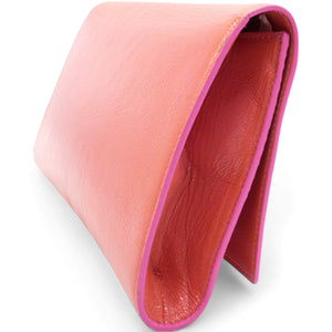 Textured Patent Monogram Large Belle De Jour Clutch Pink