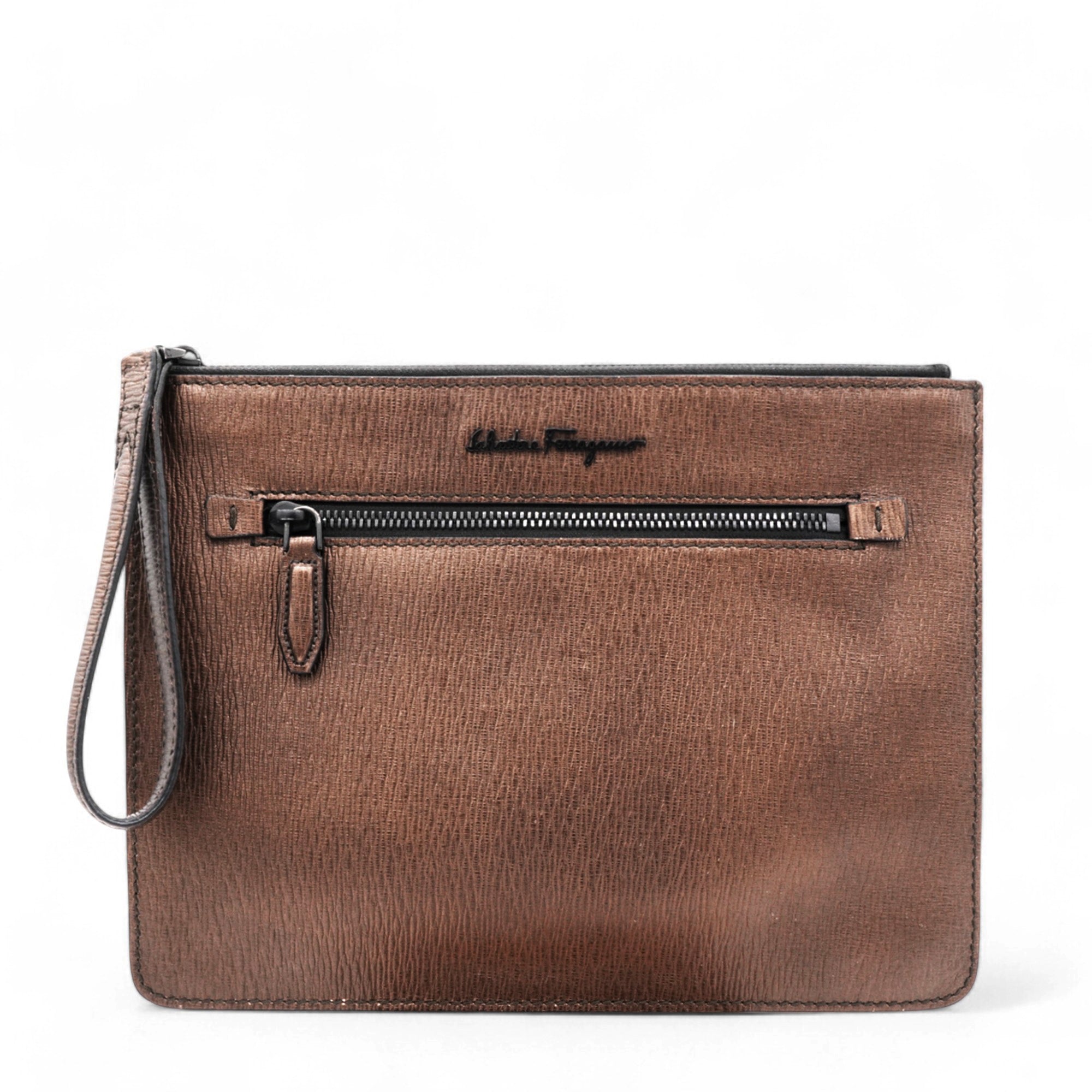 Revival Meta Wristlet Leather Clutch