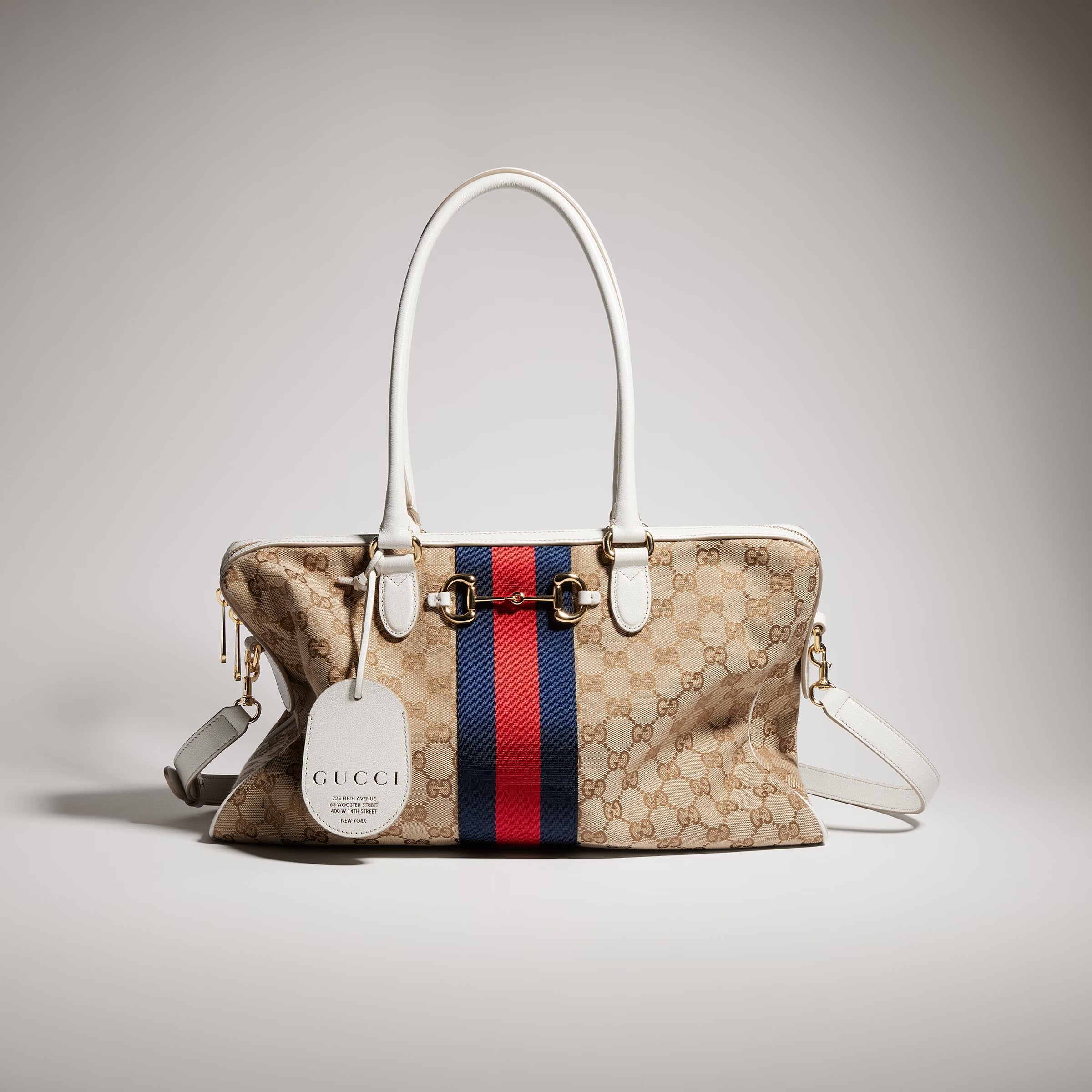 Gucci GG Borsetto Large Boston Bag Beige - sand and brown GG canvas