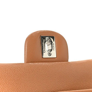 Chanel Caviar Quilted Medium Double Flap Light Brown
