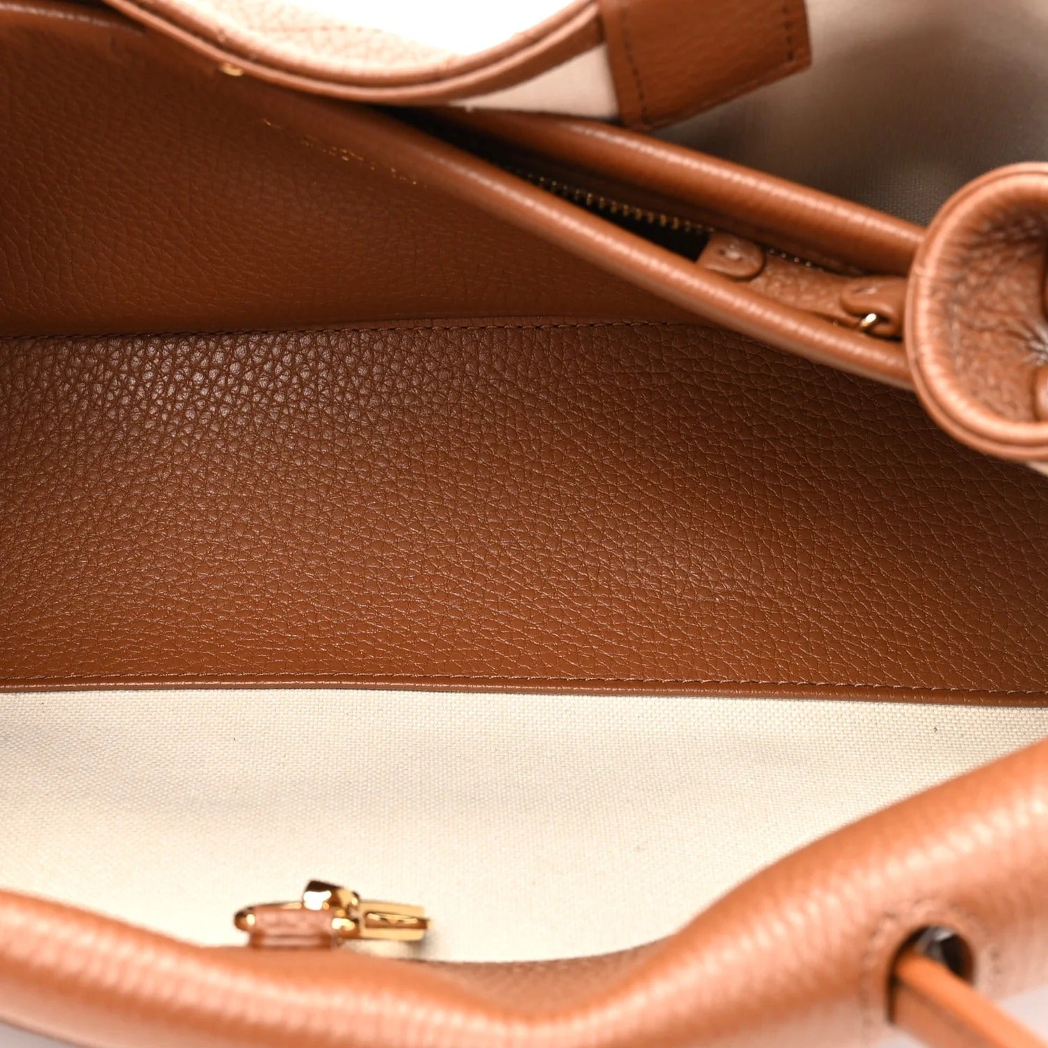 Chanel Grained Calfskin Stitched Urban Essentials Small Shopping Bag Camel
