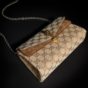 Gucci Dionysus Small Shoulder Bag GG Canvas - sand and brown GG canvas