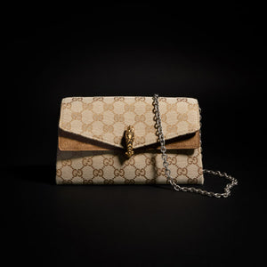 Gucci Dionysus Small Shoulder Bag GG Canvas - sand and brown GG canvas