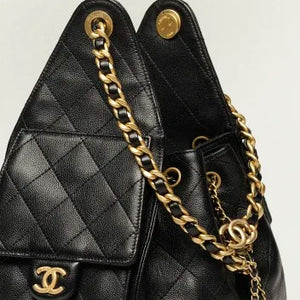 Chanel Drawstring Bucket Black