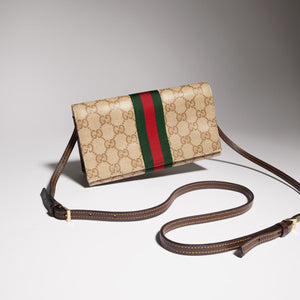 Gucci GG Small Pouch With Strap And Web