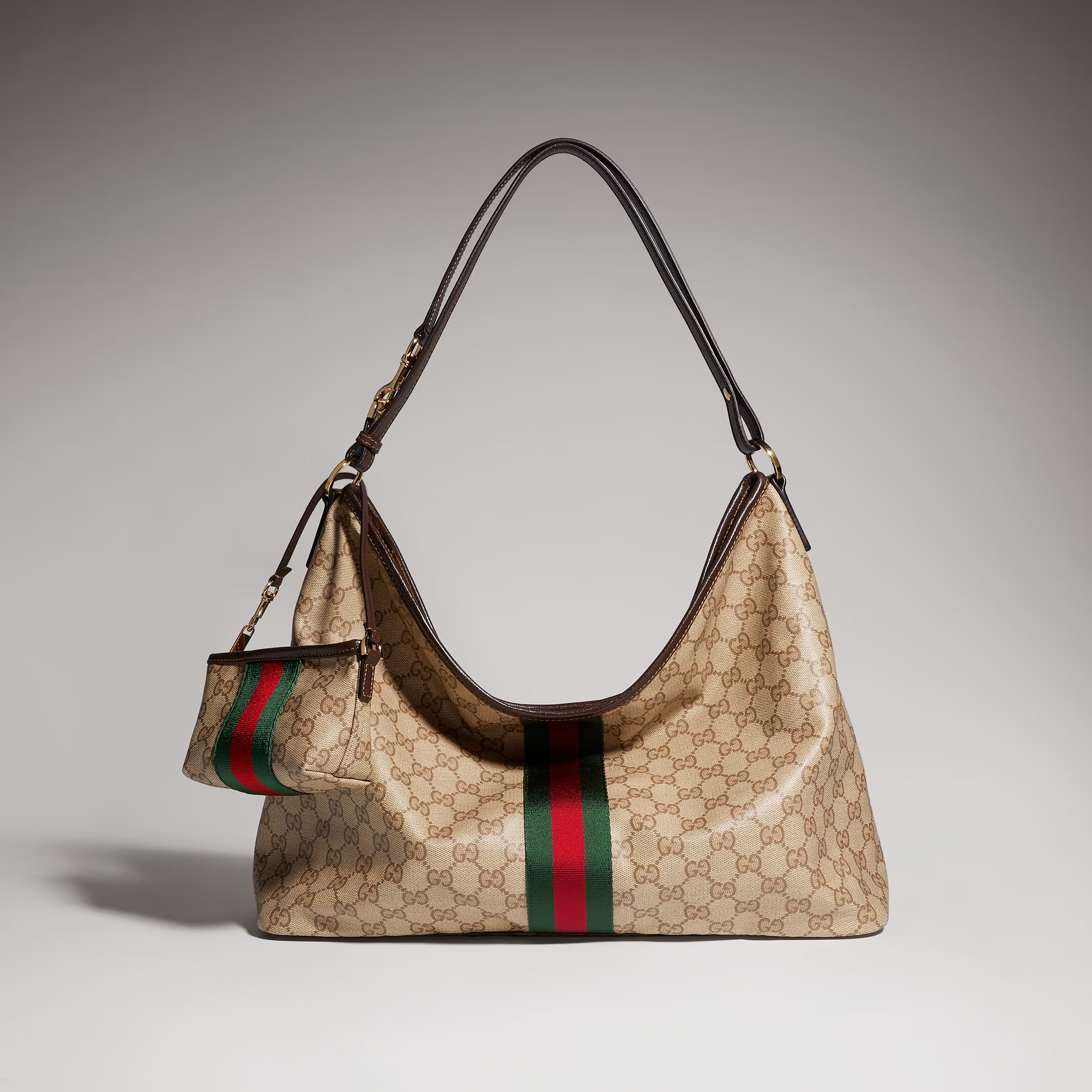 Gucci GG Large Shoulder Bag With Web