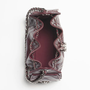 25 Hobo Bag Small Dark Burgundy Caviar Ruthenium hardware