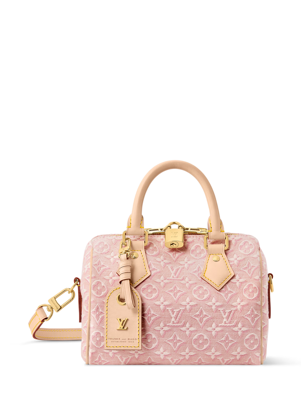 LOUIS VUITTON Speedy Bandoulière 20 Monogram Emblème Rose Ruban Other Monogram Canvas