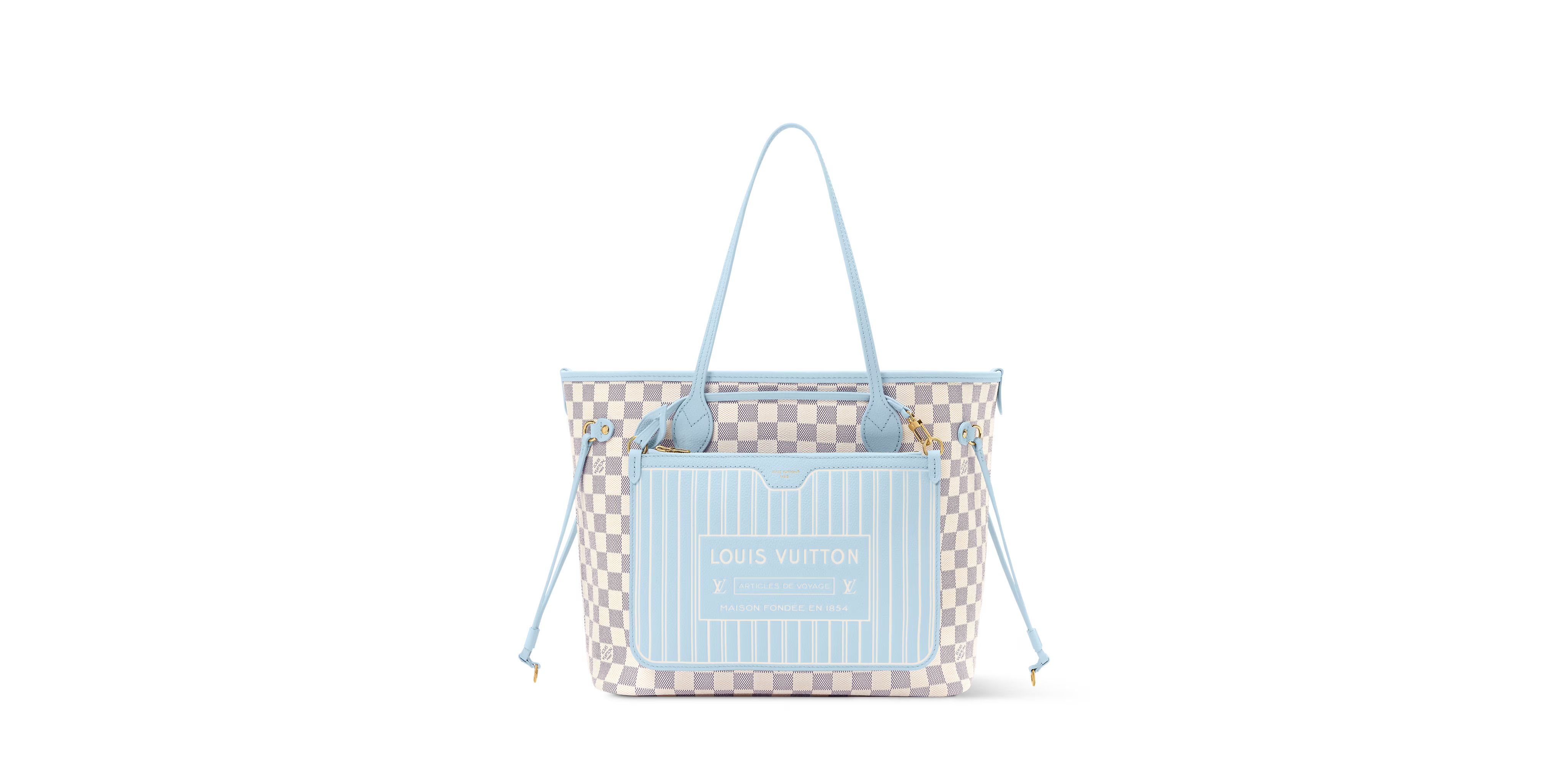 Louis Vuitton Damier Azur Neverfull mm Tote Bag