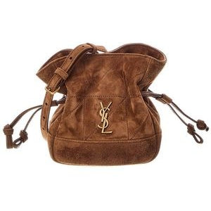 YSL Brown Suede Mini Jamie Bucket Bag
