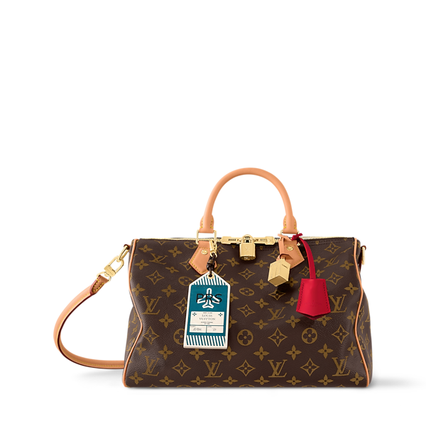 LOUIS VUITTON Speedy Soft 30 Crafty Monogram Red Sari Monogram