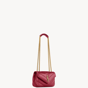 YSL Loulou Mini In Lambskin - DEEPLY RED