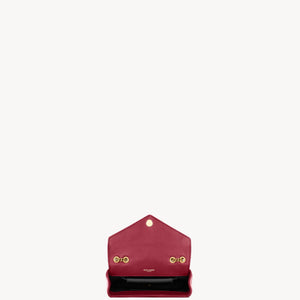 YSL Loulou Mini In Lambskin - DEEPLY RED