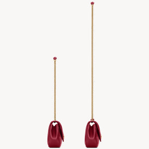 YSL Loulou Mini In Lambskin - DEEPLY RED