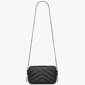 YSL Loulou Toy Crossbody In Matelasse Lambskin - BLACK