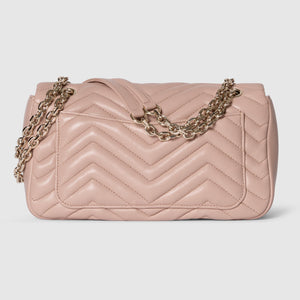 Gucci GG Marmont medium shoulder bag - pink beige leather
