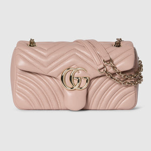 Gucci GG Marmont medium shoulder bag - pink beige leather