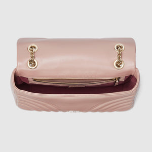 Gucci GG Marmont medium shoulder bag - pink beige leather