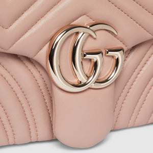 Gucci GG Marmont medium shoulder bag - pink beige leather