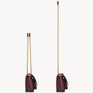 YSL Niki Mini In Vintage Leather - ROUGE CABERNET