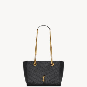 YSL Niki Small Shopping In Vintage Leather - BLACK