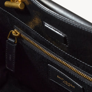 YSL Niki Small Shopping In Vintage Leather - BLACK