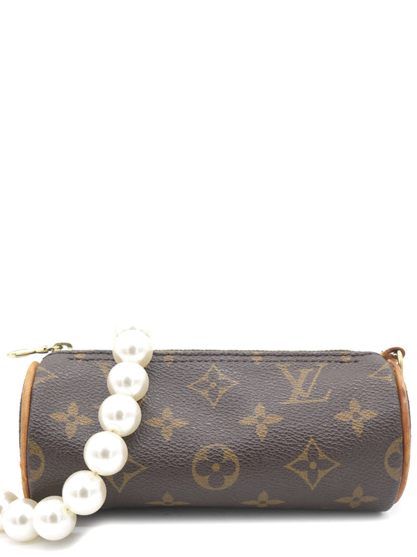 Vintage Monogram Mini Canvas Papillon Pouch