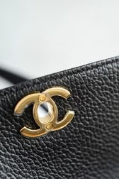 Chanel 26S Small Shopping Bag Black Ecru Tweed Leather SS26