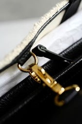 Chanel 26S Small Shopping Bag Black Ecru Tweed Leather SS26