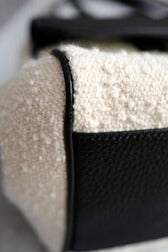 Chanel 26S Small Shopping Bag Black Ecru Tweed Leather SS26