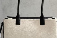 Chanel 26S Small Shopping Bag Black Ecru Tweed Leather SS26