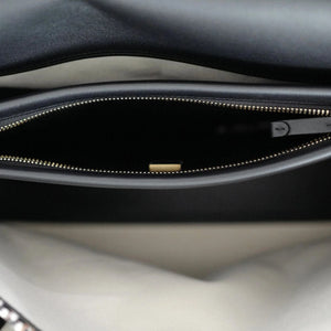 Chanel 26s Large Shopping Bag Black Ecru Wool Gold Hardware