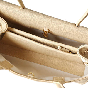 Grained Calfskin Stitched Urban Essentials Small Shopping Bag