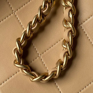 Quilted Leather Hobo Shoulder Bag