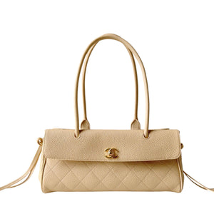 Grained Calfskin Stitched Urban Essentials Small Shopping Bag
