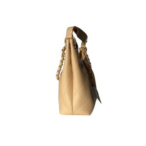 Quilted Leather Hobo Shoulder Bag