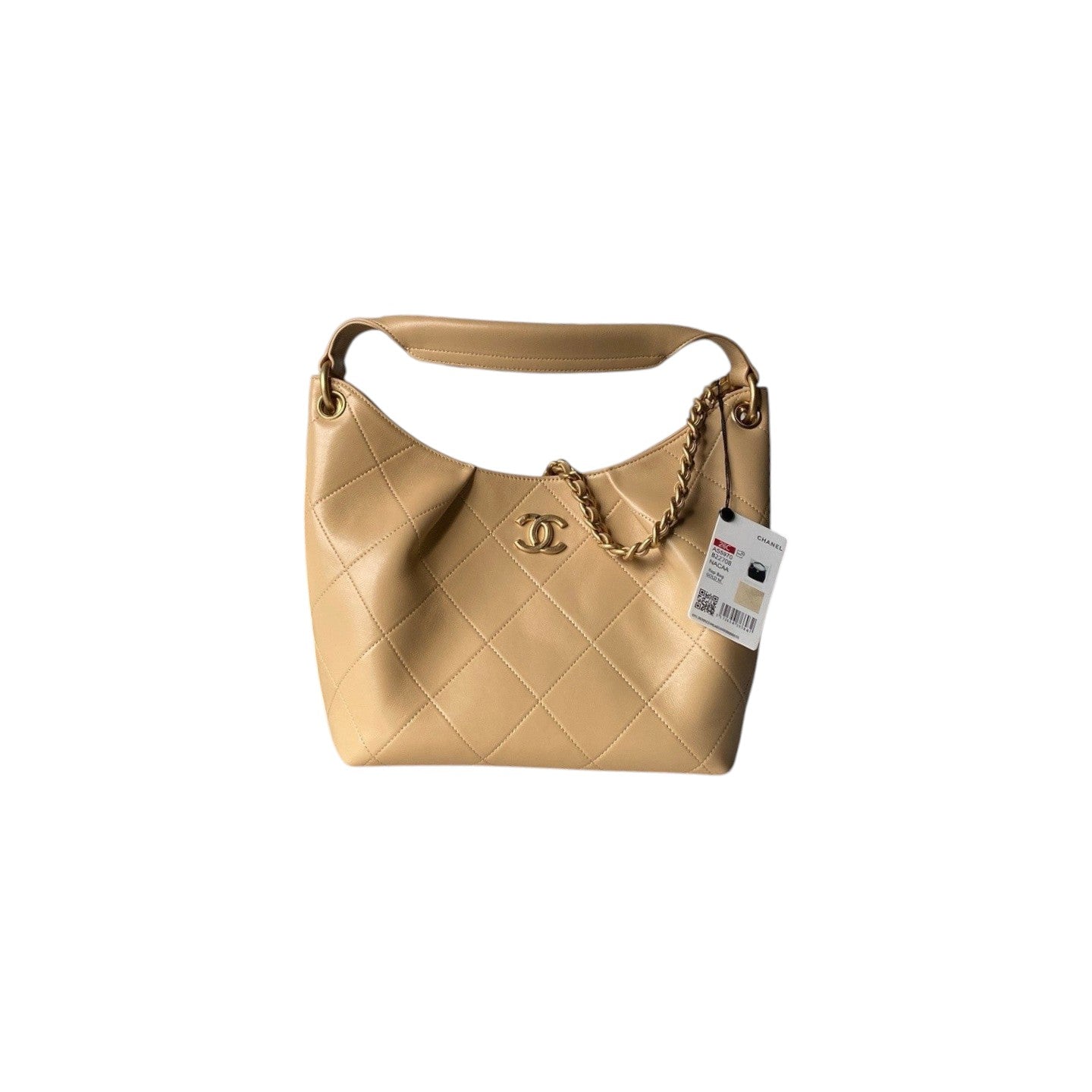 Quilted Leather Hobo Shoulder Bag