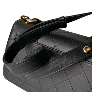 Black Matelassé 25 Lambskin Chain Shoulder Bag