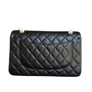 Black Classic Jumbo Double Flap Bag