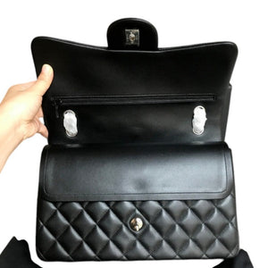 Black Classic Jumbo Double Flap Bag