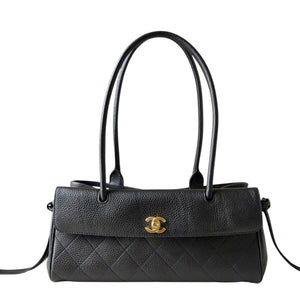 Grained Calfskin Stitched Urban Essentials Small Shopping Bag