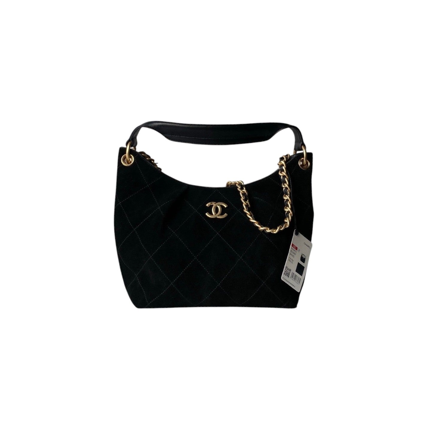 Quilted Suede Hobo Shoulder Bag