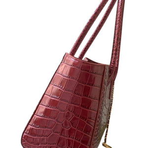 Calfskin Crocodile Embossed Archetype Shopping Tote bag