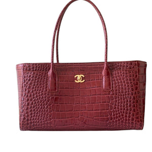 Calfskin Crocodile Embossed Archetype Shopping Tote bag
