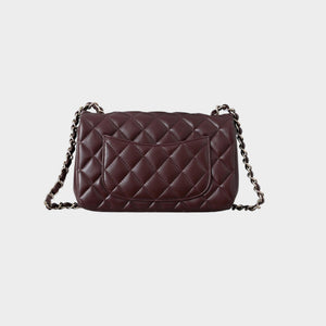 Classic Mini Quilted Leather Rectangular Flap Bag.