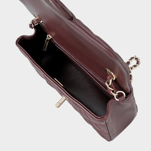 Classic Mini Quilted Leather Rectangular Flap Bag.