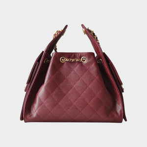 25 Quilted Leather Drawstring Handbag