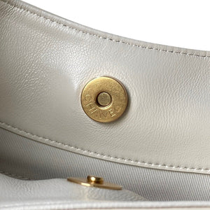 Quilted Leather Hobo Shoulder Bag